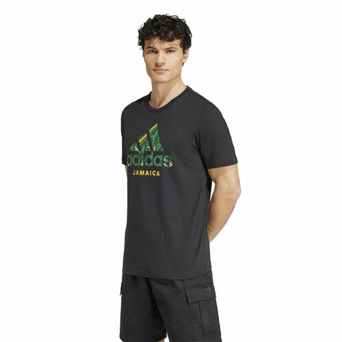 Adidas Jamaica Seasonal Graphic fodbold T-shirt - Blå/Sort (S)