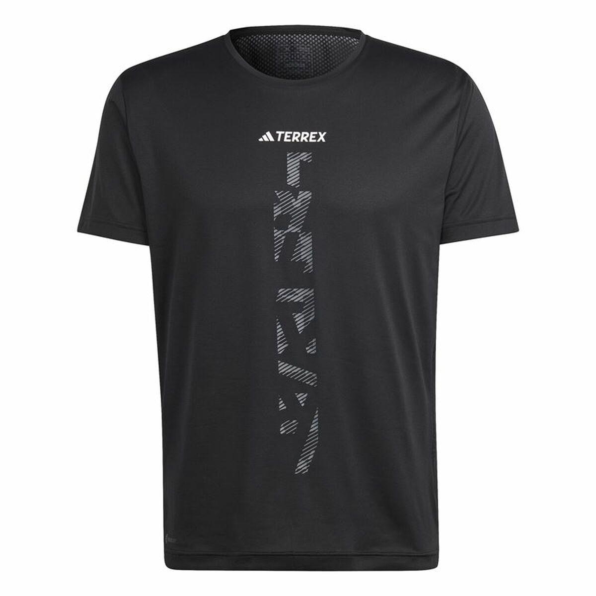 Kortærmet T-shirt til Mænd Adidas Agr Shirt Sort S
