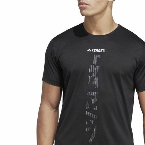 Kortærmet T-shirt til Mænd Adidas Agr Shirt Sort S