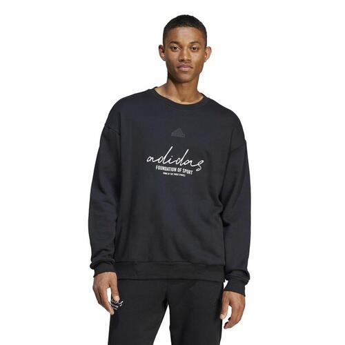 Sweaters uden Hætte til Mænd Adidas Brand Love French Terry Sort M