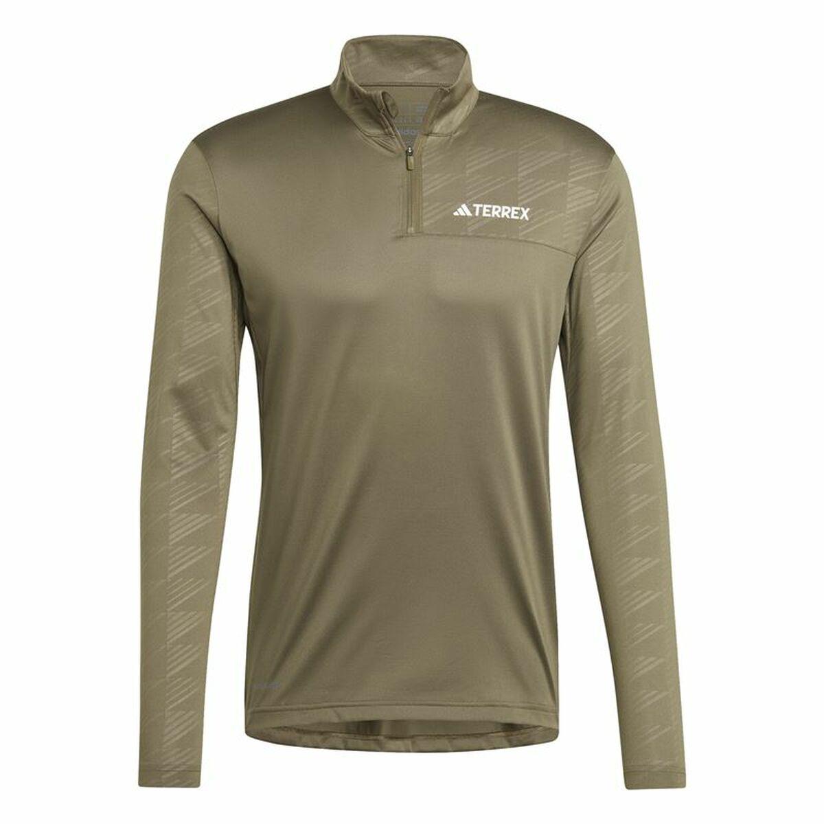 Adidas Terrex MT Half Zip LS herre-sweatshirt - brun (S)