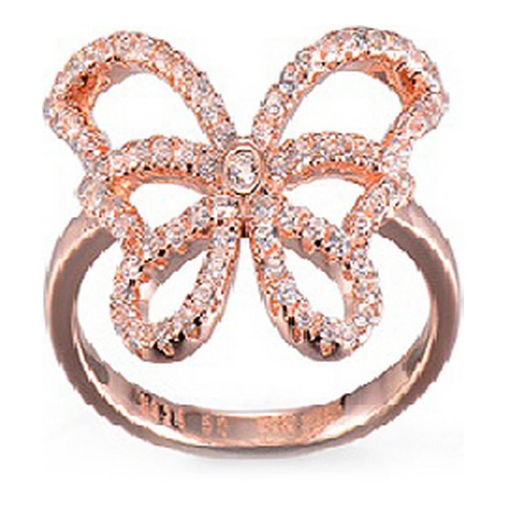 Ring til kvinder 3R16S025RC - str. 12, pink rustfrit stål