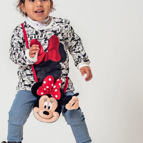 Skuldertaske 3D Minnie Mouse Rød (18,9 x 21 x 6 cm)