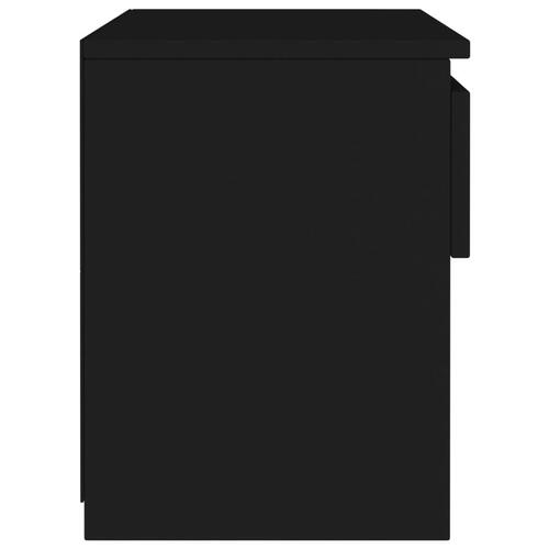 Sengeborde 2 stk. 40x30x39 cm spånplade sort