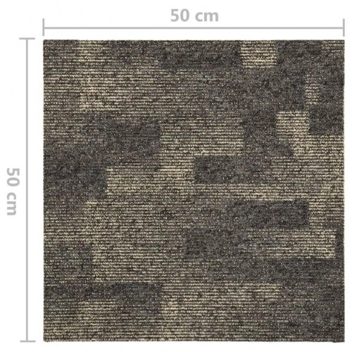 Tæppefliser 20 stk. 5 m² grå og beige