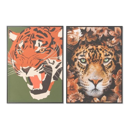 Lærredsmaleri - Tiger, 52 × 2,7 × 72 cm