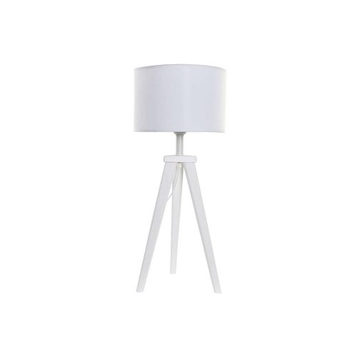 Bordlampe i træ - hvid, E27, 220 V, 50 W, 30 × 30 × 72 cm