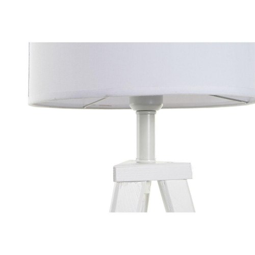 Bordlampe i træ - hvid, E27, 220 V, 50 W, 30 × 30 × 72 cm