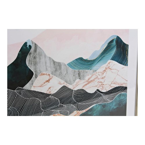 Maleri - Orientalsk Mountain, 70 × 70 cm, sæt af 3