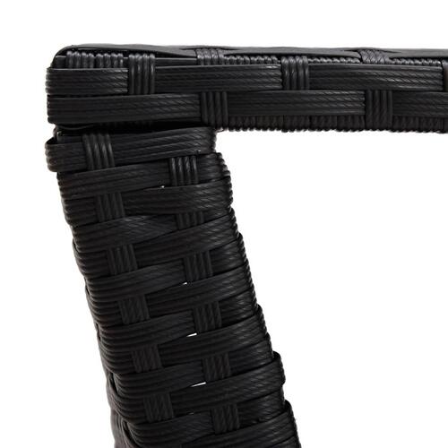 Sofabord 100x50x40 cm polyrattan sort (OUTLET A)