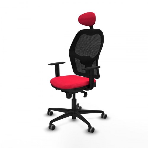 Kontorstol med hovedgærde 1D036G1 - rød