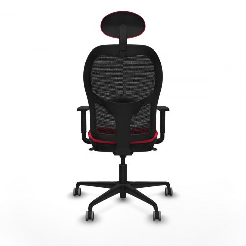 Kontorstol med hovedgærde 1D036G1 - rød