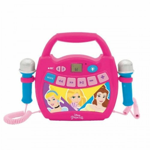 Lexibook Disney Princess - Bluetooth karaokehøjttaler med 2 mikrofoner (pink)