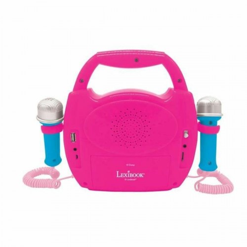 Lexibook Disney Princess - Bluetooth karaokehøjttaler med 2 mikrofoner (pink)
