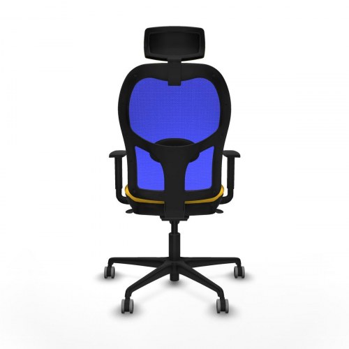 Kontorstol med hovedgærde 1D036G2 - Gul ergonomisk stol