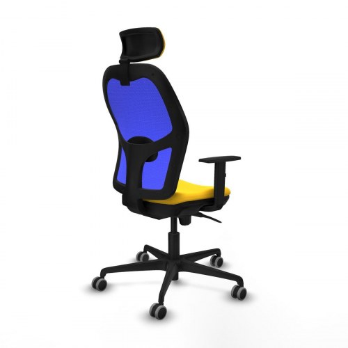 Kontorstol med hovedgærde 1D036G2 - Gul ergonomisk stol