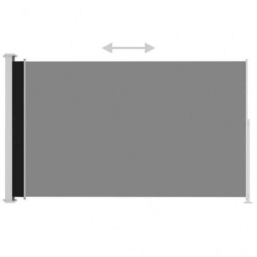 Sammenrullelig sidemarkise til terrasse 200×300 cm - sort
