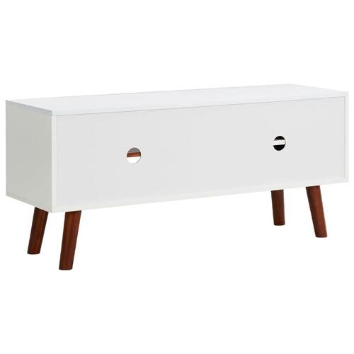 Tv-skab 110x35x50 cm massivt akacietræ og MDF