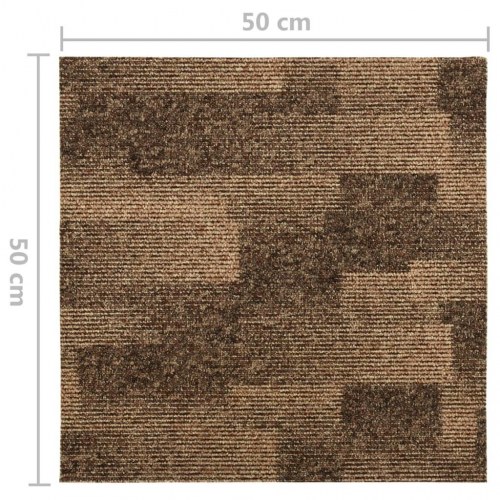 Tæppefliser 20 stk. 5 m² brun