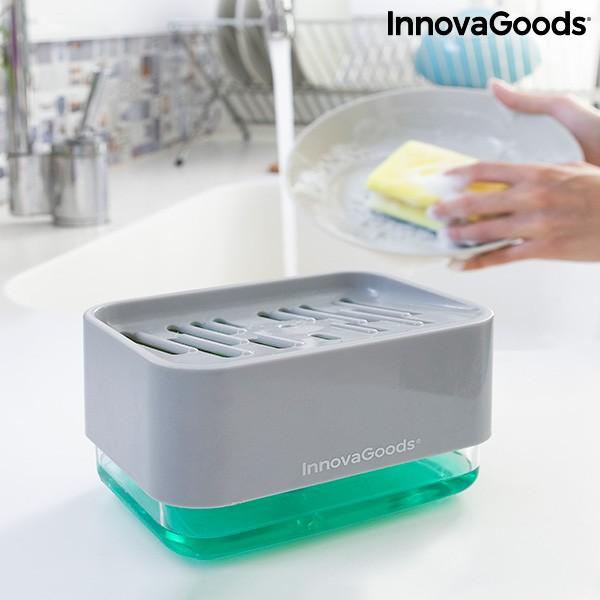 Billede af 2-i-1 sæbedispenser til håndvasken Pushoap InnovaGoods