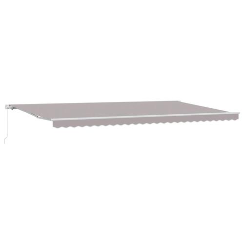 Manuel Udtækkelig Markise Lys Grå 600x300 cm&& Markise Erstatningsstof til 6x3 m Ramme Lys Grå