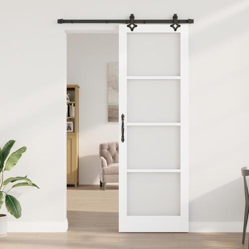Skydedør Andet Hvid 78 x 232 cm Træ og metal