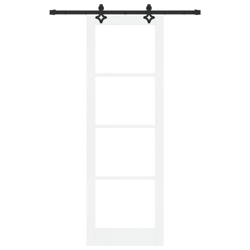 Skydedør Andet Hvid 78 x 232 cm Træ og metal