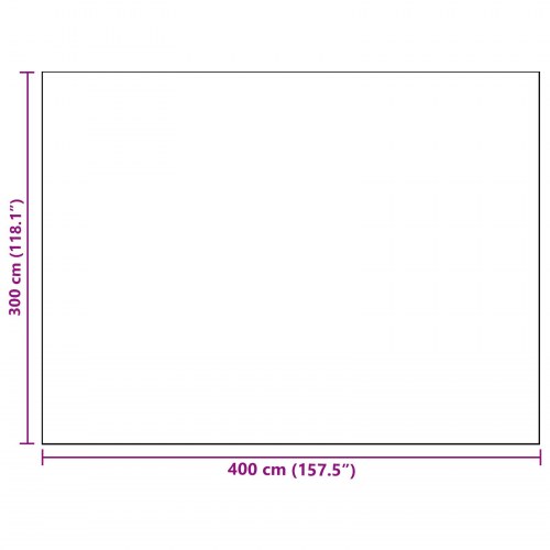 Udendørs tæppe Blad ARAKIL grøn/hvid 400 × 300 cm