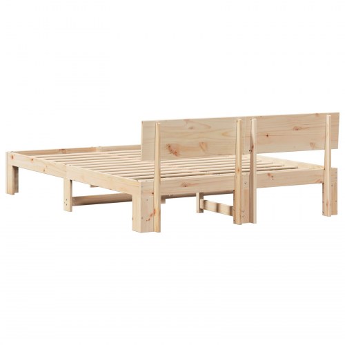 Sengestel 150 x 200 cm i massiv fyrretræ - naturfarvet