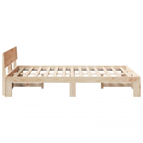 Sengestel i massiv fyrretræ 120 x 200 cm - naturfarvet