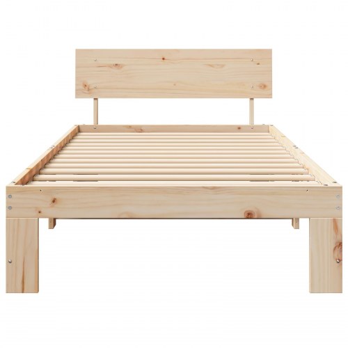 Sengestel naturfarvet 90 x 200 cm i massiv fyrretræ