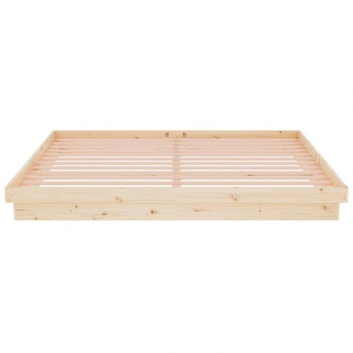 Sengeramme uden madras 200x200 cm massivt træ