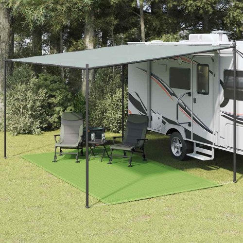 Telttæppe 200×400 cm i HDPE - lysegrøn campingmåtte