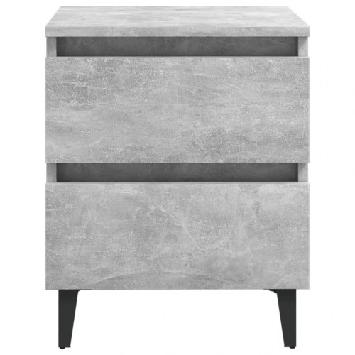 Sengeborde 2 stk. 40 x 35 x 50 cm - betongrå