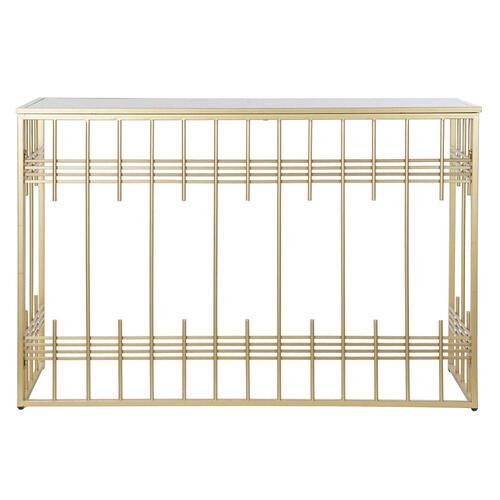 Konsol Krystal Sort Gylden Metal 120 x 40 x 81 cm