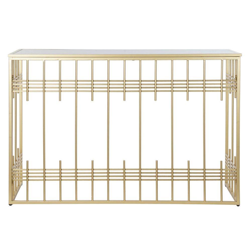 Konsol Krystal Sort Gylden Metal 120 x 40 x 81 cm