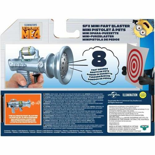 Moose Toys Mini Fart Blaster - Grå/Blå - Minions/Grusomme Mig 4