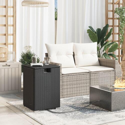 Gasflaskeskjuler 40x40x60 cm polyrattan sort (OUTLET B)
