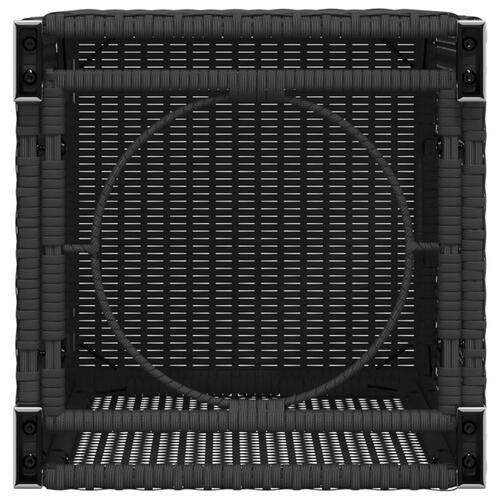 Gasflaskeskjuler 40x40x60 cm polyrattan sort (OUTLET B)