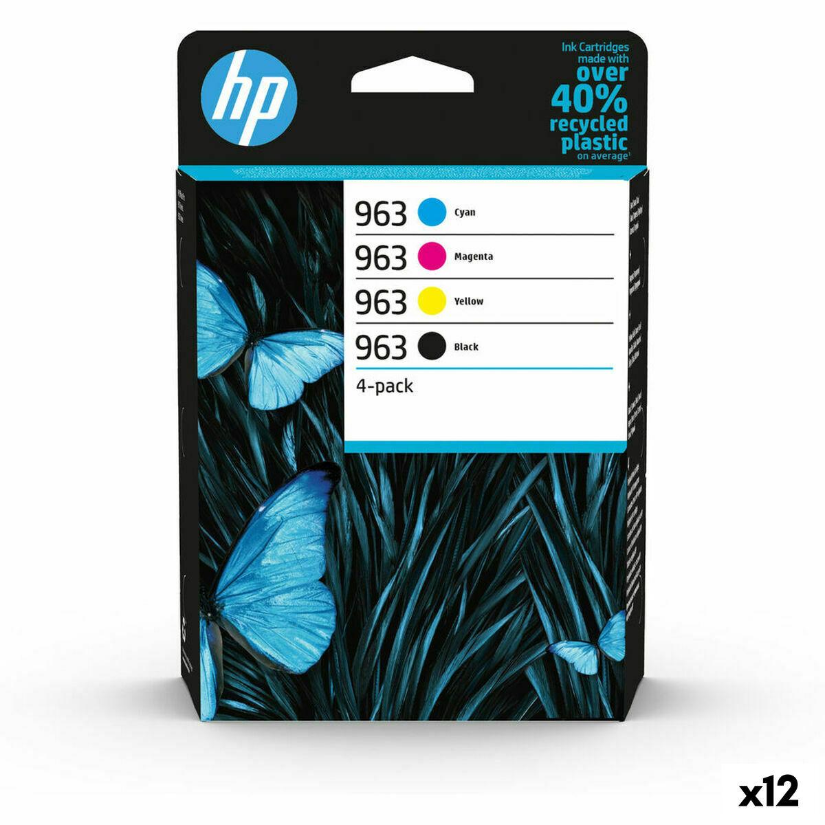 Original blækpatron HP OFFICEJET PRO 9000 SERIES - Nº 963 Gul Multifarvet (12 enheder)