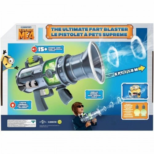 Moose Toys Despicable Me Fart Blaster - legetøjspistol med lydeffekter, blå