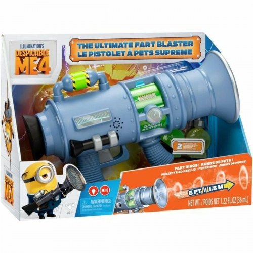 Moose Toys Despicable Me Fart Blaster - legetøjspistol med lydeffekter, blå