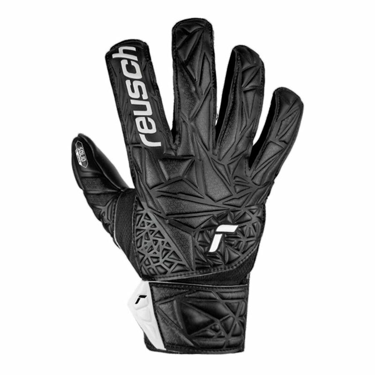 Reusch Attrakt Starter Solid Finger målmandshandsker - Sort, str. 8 (Børn/Unisex)