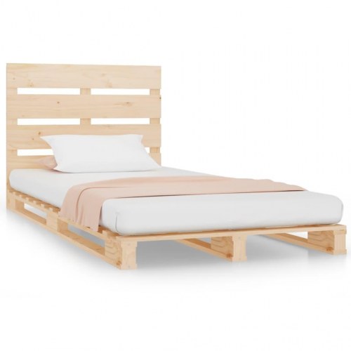 Sengeramme i massivt fyrretræ 75x190 cm - uden madras