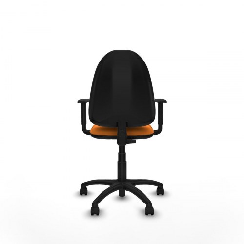 Kontorstol B1D01RN - orange med armlæn
