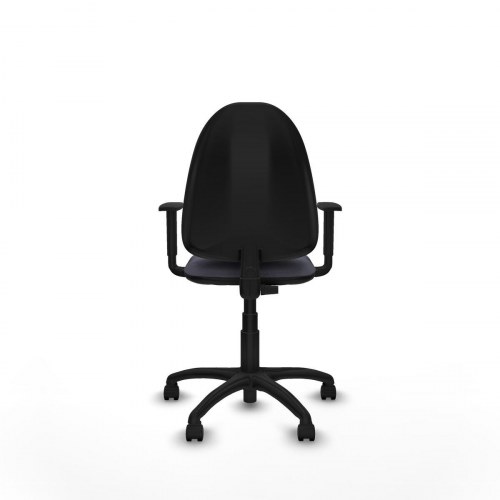 Kontorstol B1D01RN - mørkegrå med armlæn