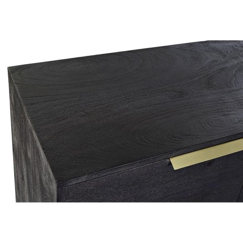 Skænk i sort/guld mangotræ - 145 × 41 × 77 cm