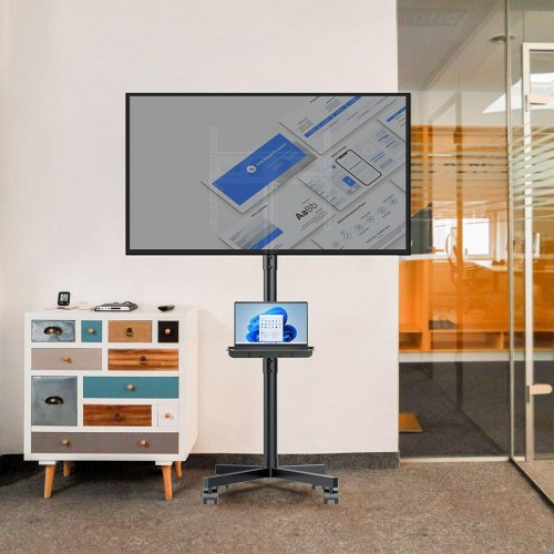 MacLean MC-949 TV-stativ med hjul, 34"-55", sort