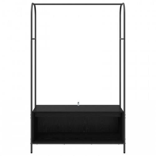 Tøjstativ med opbevaring Sort 100 x 44 x 160 cm Konstrueret træ
