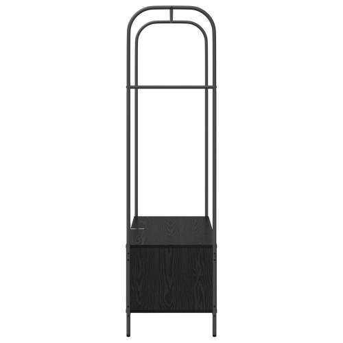 Tøjstativ med opbevaring Sort 100 x 44 x 160 cm Konstrueret træ